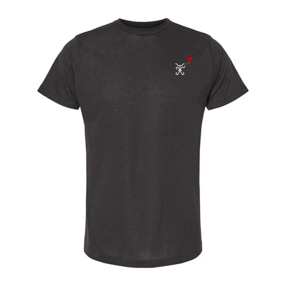 Playera Deportiva Lito Ballon Heart Negro Jaspeado